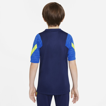 Maillot entraînement junior Tottenham Strike bleu jaune 2021/22