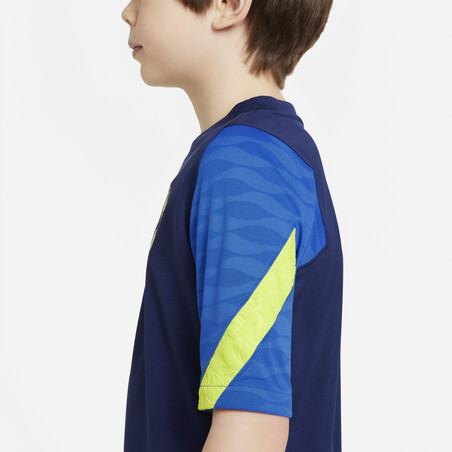 Maillot entraînement junior Tottenham Strike bleu jaune 2021/22