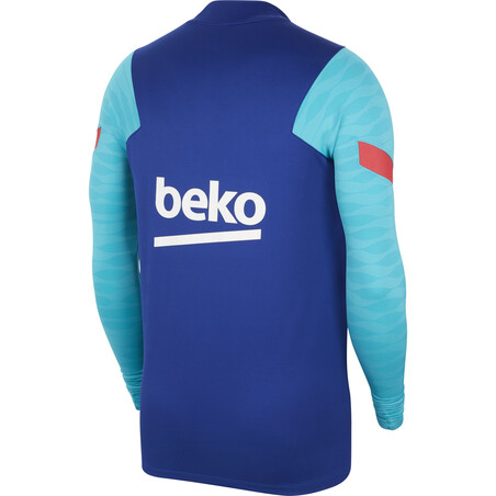 Sweat zippé FC Barcelone bleu rouge 2020/21