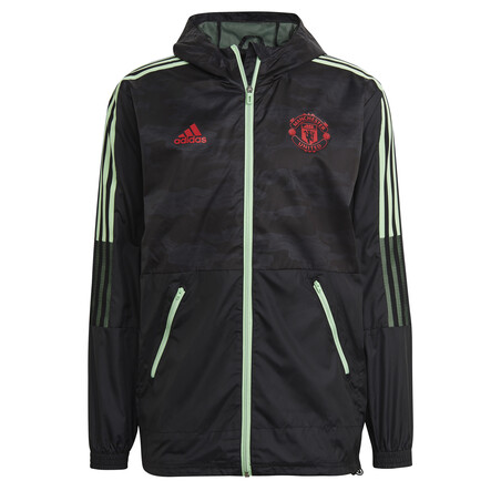 Coupe vent Manchester United noir vert 2020/21