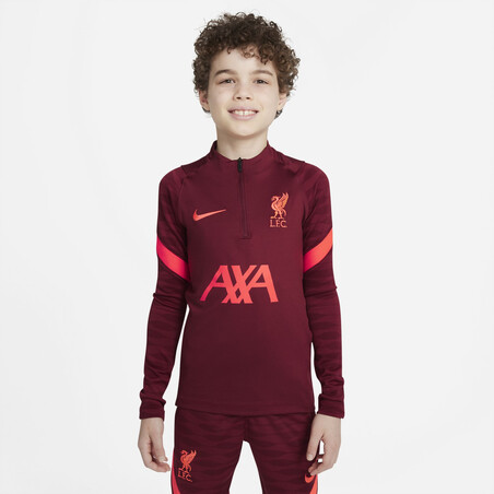 Sweat zippé junior Liverpool rouge 2021/22