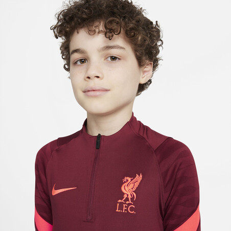 Sweat zippé junior Liverpool rouge 2021/22