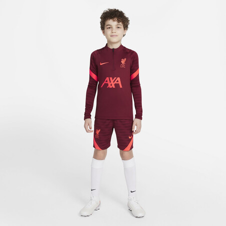 Sweat zippé junior Liverpool rouge 2021/22