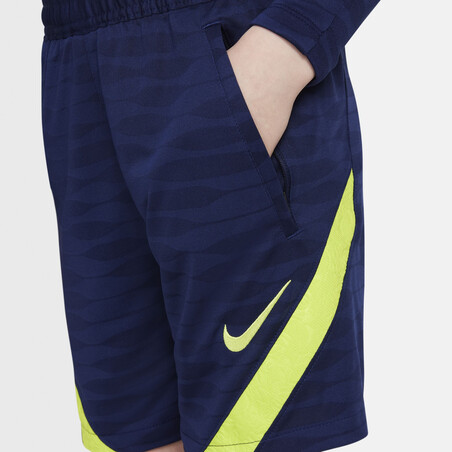 Short entraînement junior Tottenham Strike bleu jaune 2021/22
