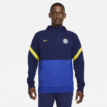 Sweat zippé Chelsea Fleece bleu jaune 2021/22