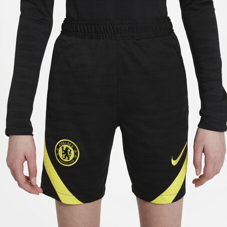 Short entraînement junior Chelsea noir jaune 2021/22