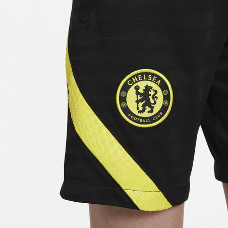 Short entraînement junior Chelsea noir jaune 2021/22