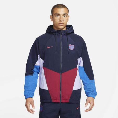 Veste survêtement FC Barcelone Woven bleu 2021/22