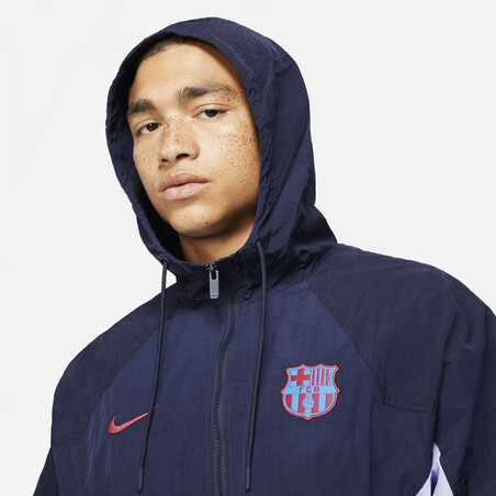 Veste survêtement FC Barcelone Woven bleu 2021/22