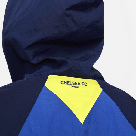 Veste survêtement Chelsea molleton bleu jaune 2021/22