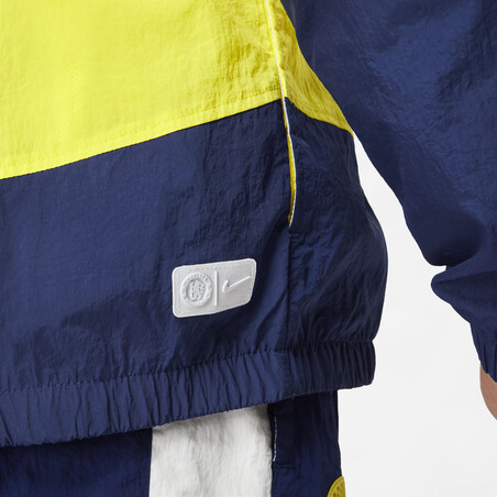 Veste survêtement Chelsea molleton bleu jaune 2021/22