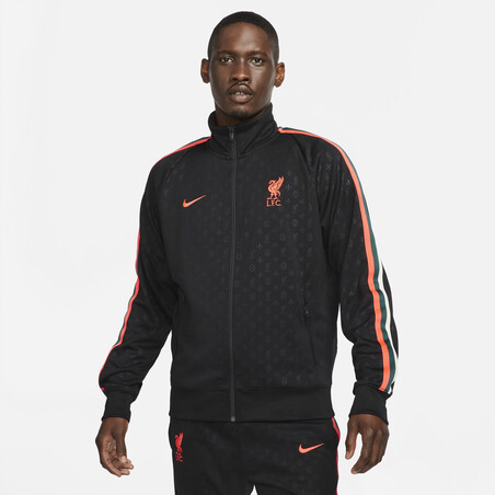 Veste survêtement Liverpool N98 noir rouge 2021/22