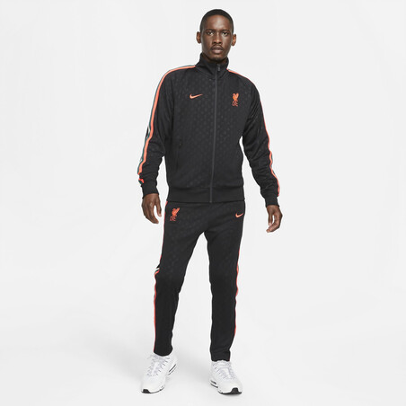 Veste survêtement Liverpool N98 noir rouge 2021/22