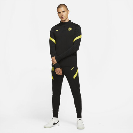 Sweat zippé Chelsea Strike noir jaune 2021/22