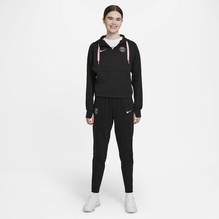 Sweat zippé à capuche PSG noir rose 2021/22