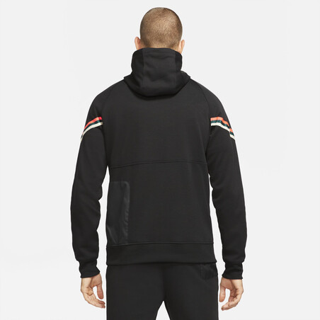 Sweat zippé Liverpool Fleece noir blanc 2021/22