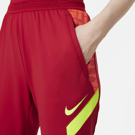 Pantalon survêtement Femme Nike Strike rouge jaune 2021/22 sur