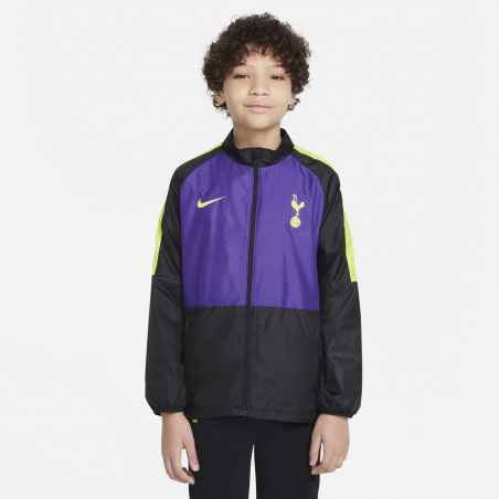 Veste imperméable junior Tottenham noir violet 2021/22
