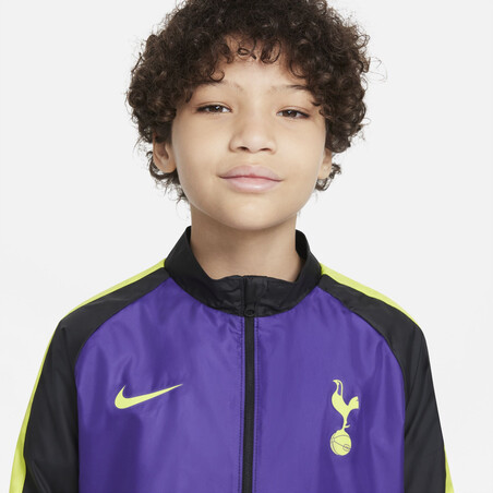 Veste imperméable junior Tottenham noir violet 2021/22