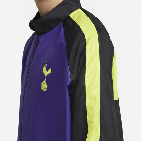 Veste imperméable junior Tottenham noir violet 2021/22