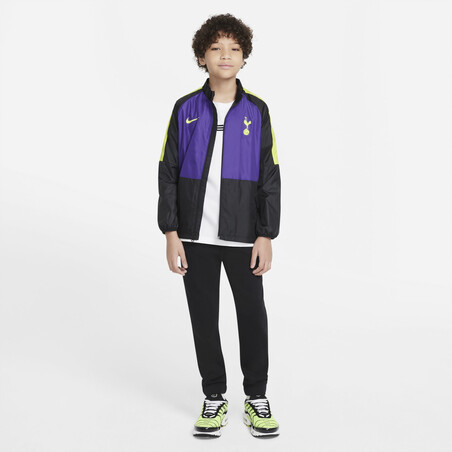 Veste imperméable junior Tottenham noir violet 2021/22