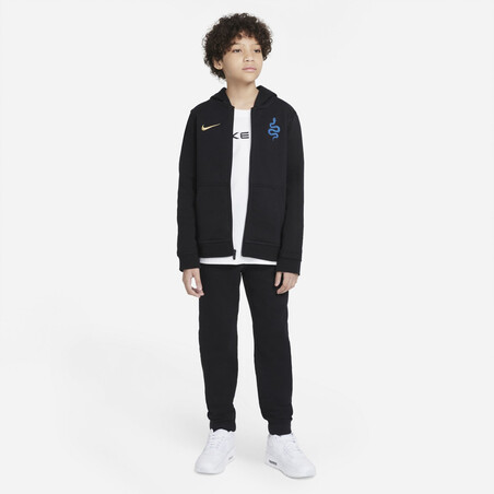 Pantalon survêtement junior Inter Milan Fleece noir bleu 2021/22