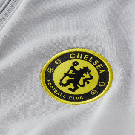 Sweat zippé Chelsea Strike gris jaune 2021/22