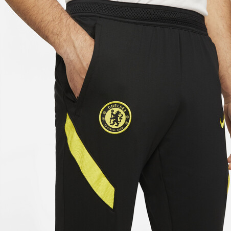 Pantalon survêtement Chelsea noir jaune 2021/22