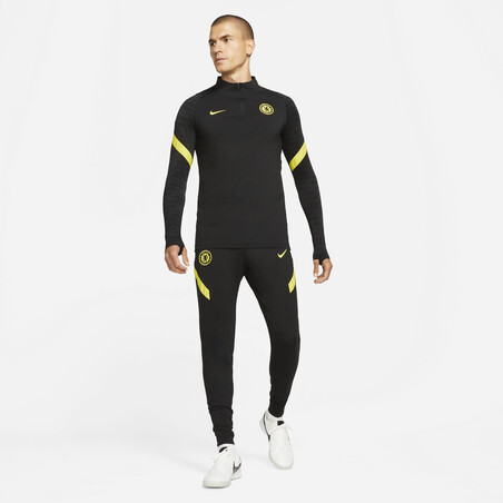 Pantalon survêtement Chelsea noir jaune 2021/22