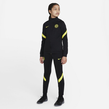 Ensemble survêtement junior Chelsea Strike noir jaune 2021/22