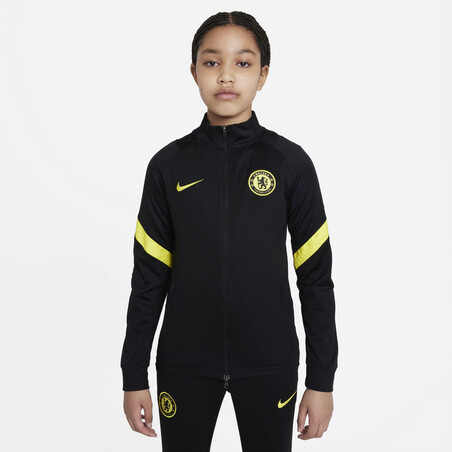 Ensemble survêtement junior Chelsea Strike noir jaune 2021/22