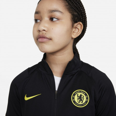 Ensemble survêtement junior Chelsea Strike noir jaune 2021/22