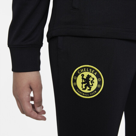 Ensemble survêtement junior Chelsea Strike noir jaune 2021/22