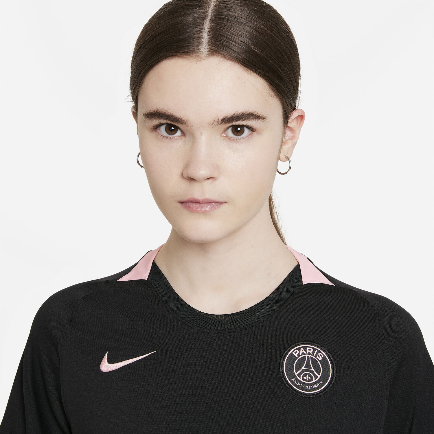 Maillot Femme PSG Lifestyle noir rose 2021/22 sur