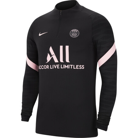 Sweat zippé PSG noir rose 2021/22
