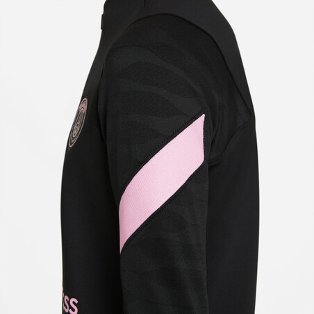 Sweat zippé junior PSG noir rose 2021/22