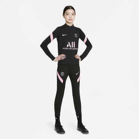Sweat zippé junior PSG noir rose 2021/22