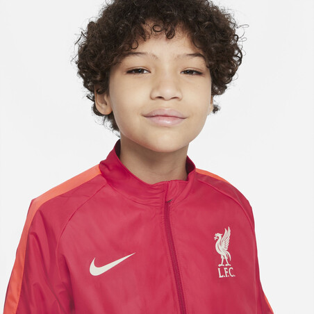 Veste imperméable junior Liverpool rouge 2021/22