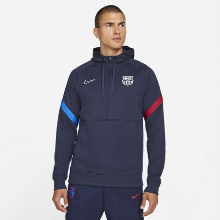 Sweat zippé FC Barcelone Fleece bleu 2021/22