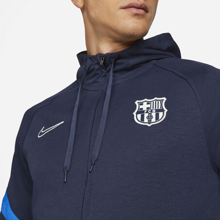 Sweat zippé FC Barcelone Fleece bleu 2021/22