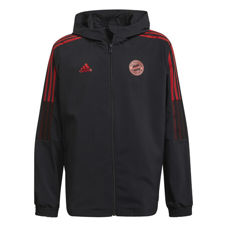 Veste entraînement junior Bayern Munich noir rouge 2021/22