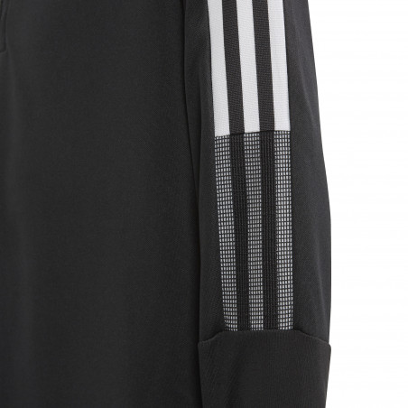 Sweat zippé junior adidas Tiro21 noir blanc