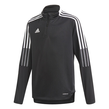 Sweat zippé junior adidas Tiro21 noir blanc