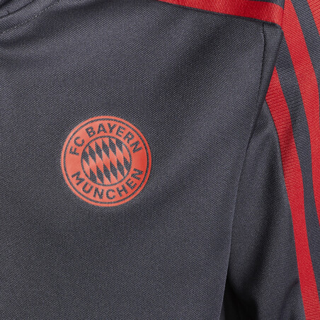 Sweat zippé junior Bayern munich noir rouge 2021/22