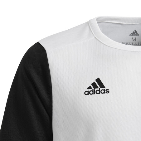 Maillot entraînement junior adidas Estro blanc noir