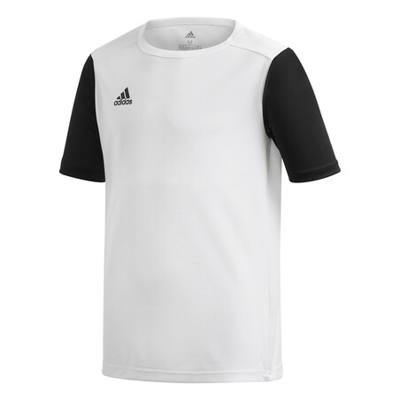 Maillot entraînement junior adidas Estro blanc noir