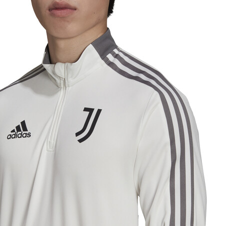 Sweat zippé Juventus blanc gris 2021/22