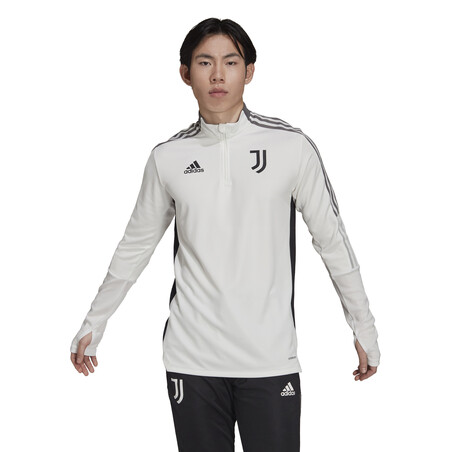 Sweat zippé Juventus blanc gris 2021/22