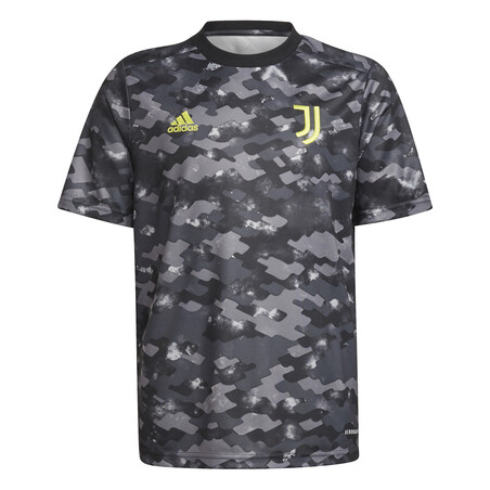 Maillot avant match junior Juventus noir jaune 2021/22