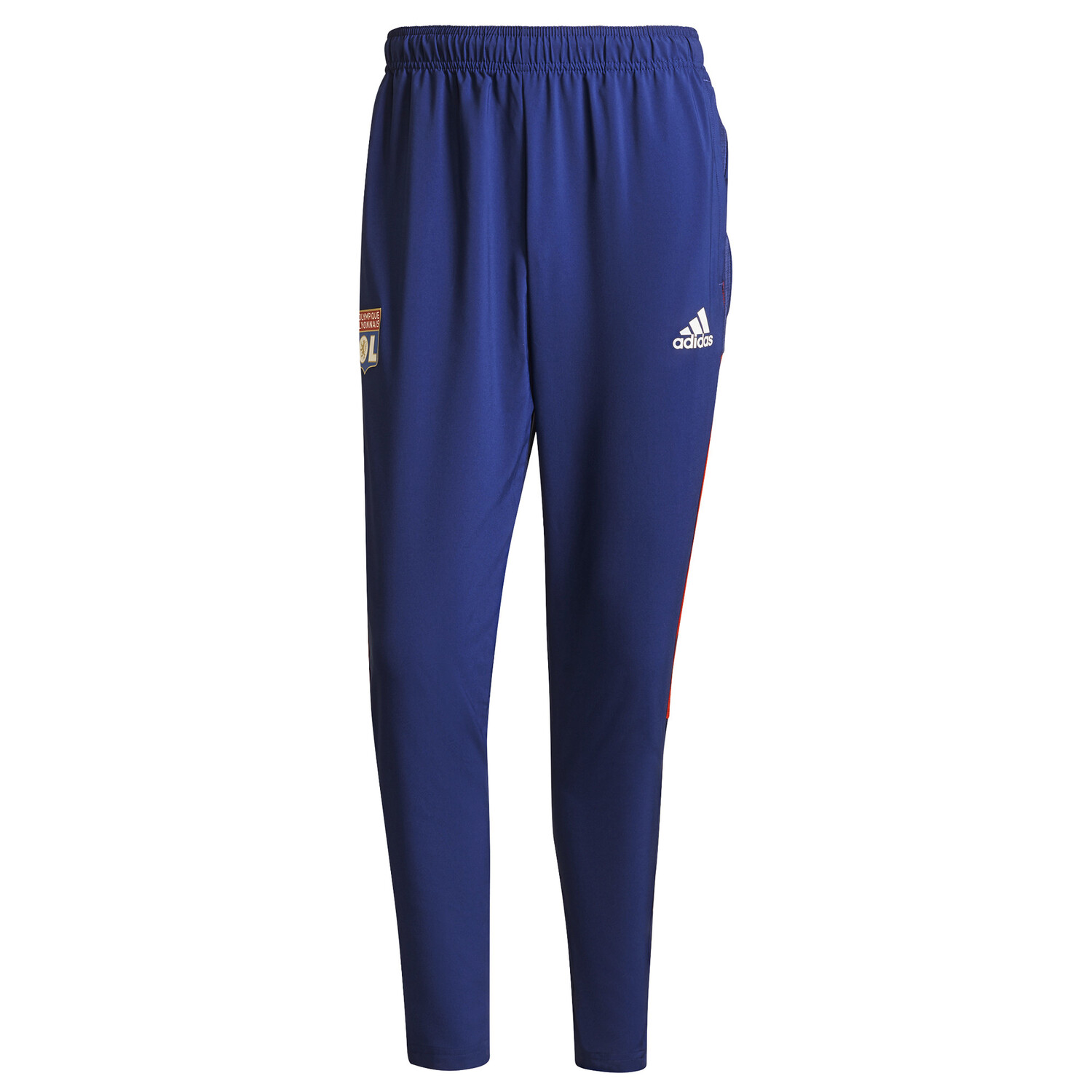 Pantalon surv tement OL bleu rouge 2021 22 sur Foot